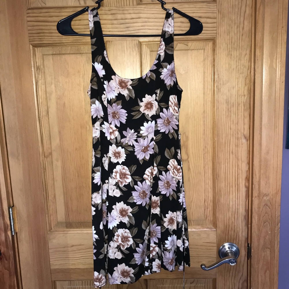 Black Floral Mini Dress